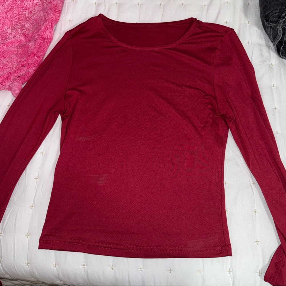Red long sleeve shirt